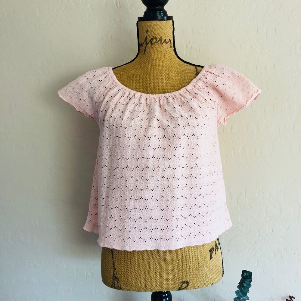 Women’s Twik Pink Blush Eyelet Blouse M